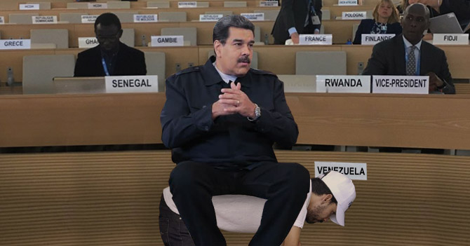 Asiento de Maduro en consejo de derechos humanos de la ONU es un opositor de rodillas