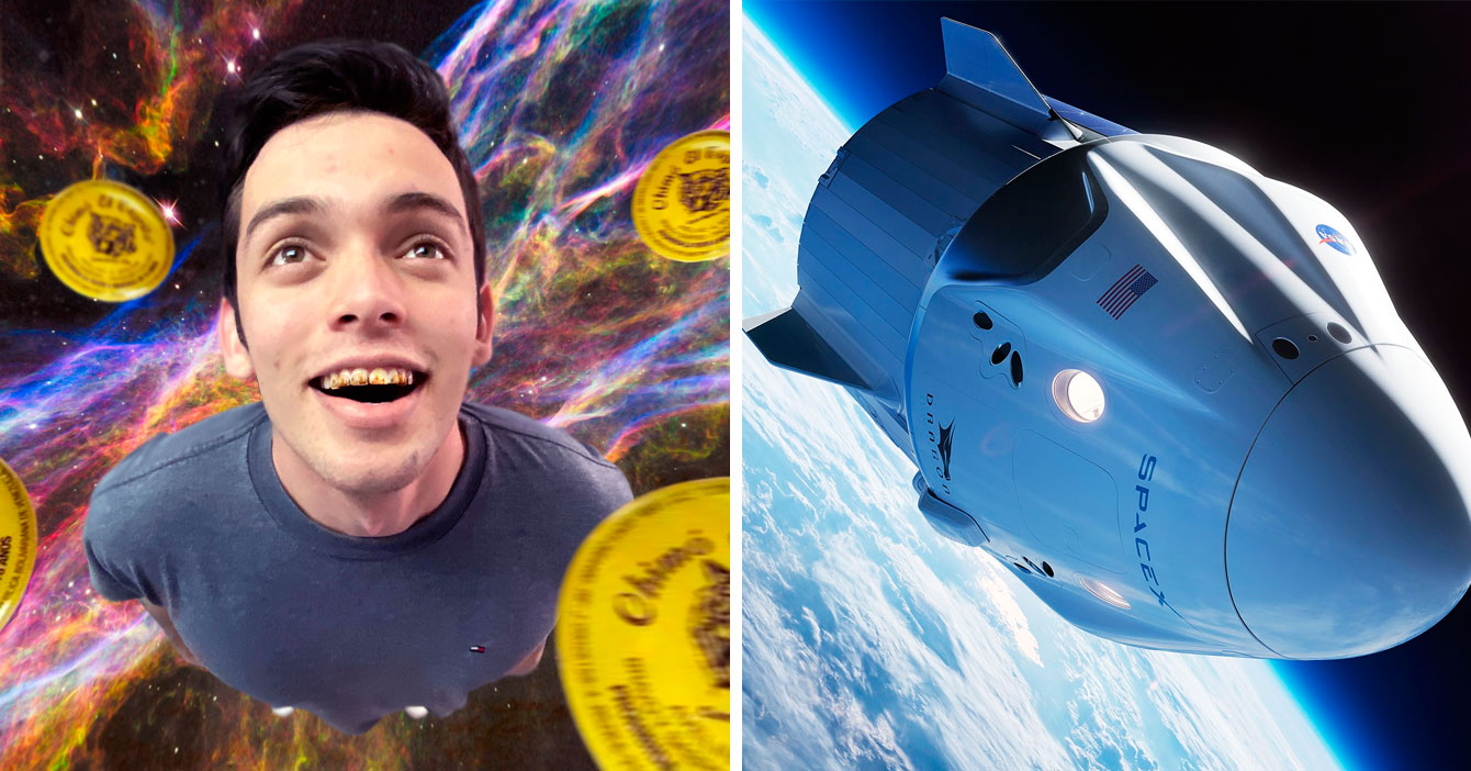 Joven descubre que es más barato viajar a órbita de la tierra tragando chimó que con cápsula de SpaceX