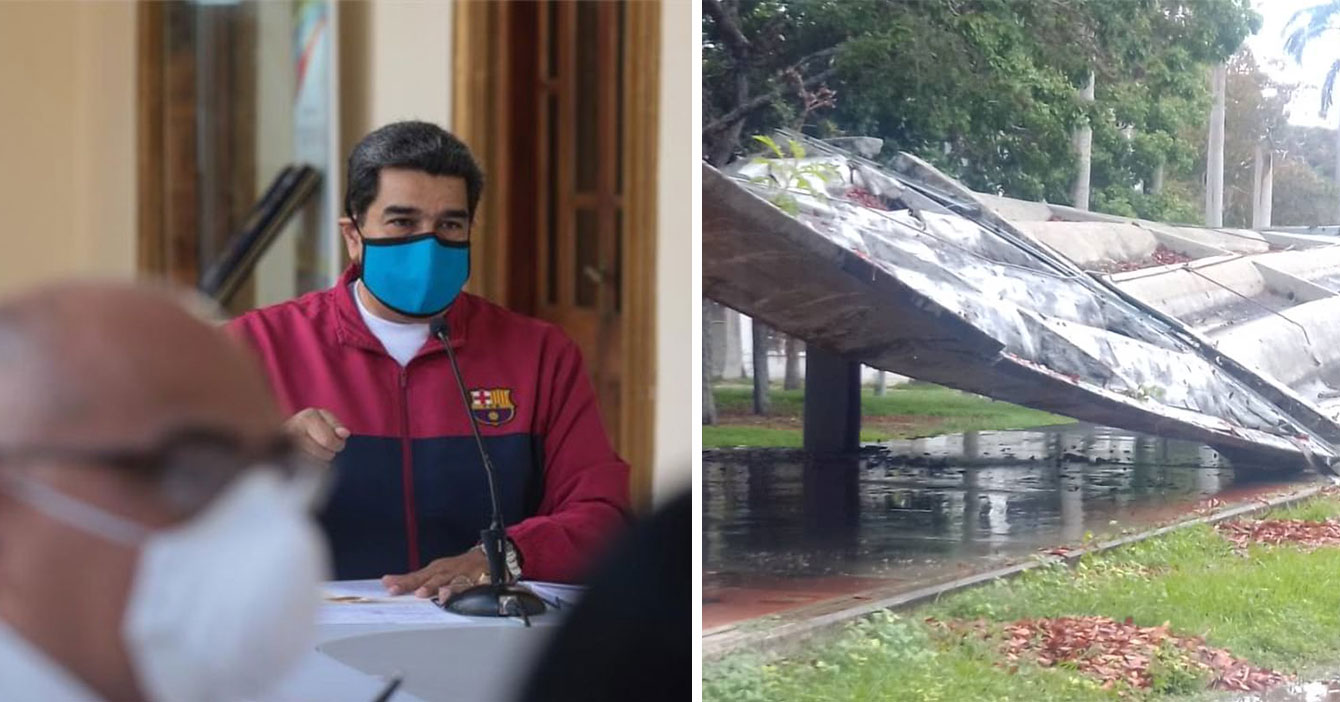 Maduro asegura que todos los casos de techos caídos de la UCV son importados