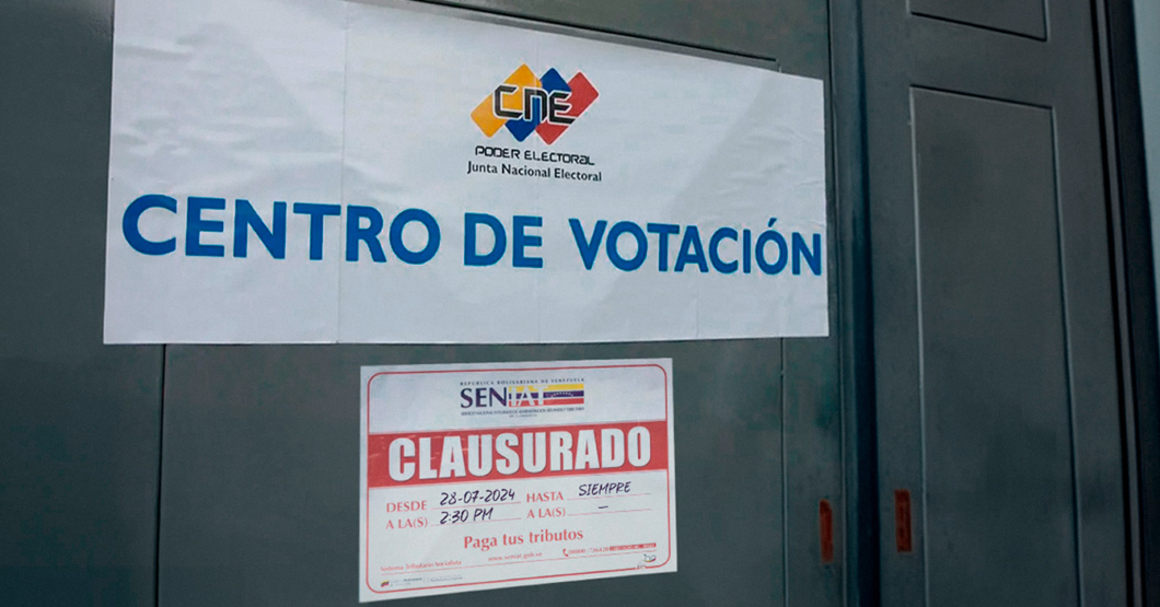 SENIAT cierra centro electoral donde votó María Corina Machado