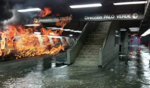 Incendio en el Metro de Caracas es controlado por inundación en el Metro de Caracas