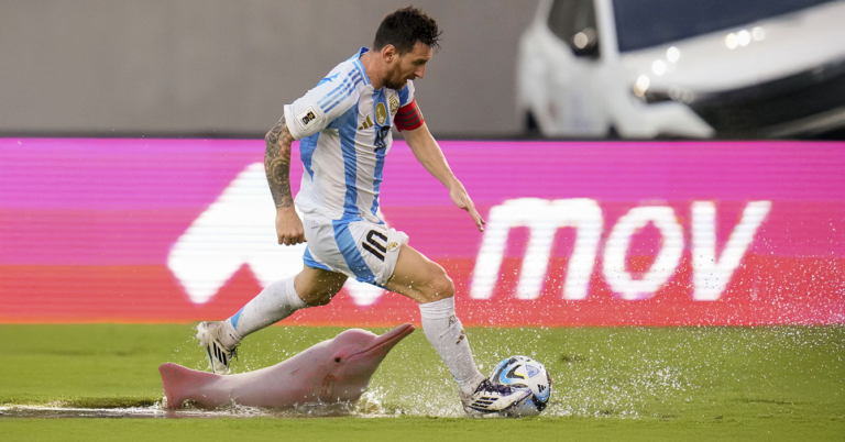 Messi lesionado tras chocar contra tonina en el Monumental de Maturín