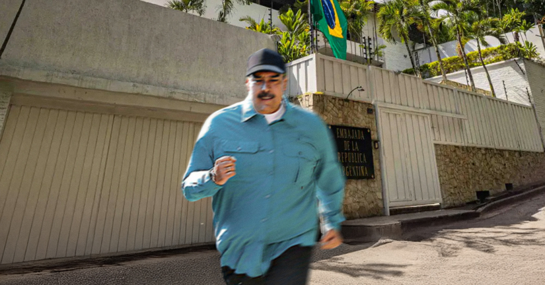 Maduro toca el timbre de la embajada de Argentina y sale corriendo por quinta vez esta tarde