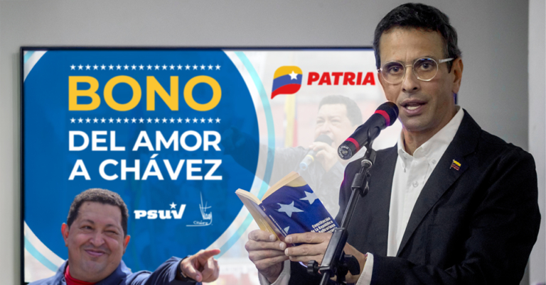 Capriles asegura que cobra su bono del amor a Chávez porque “a la final es un derecho de todos”